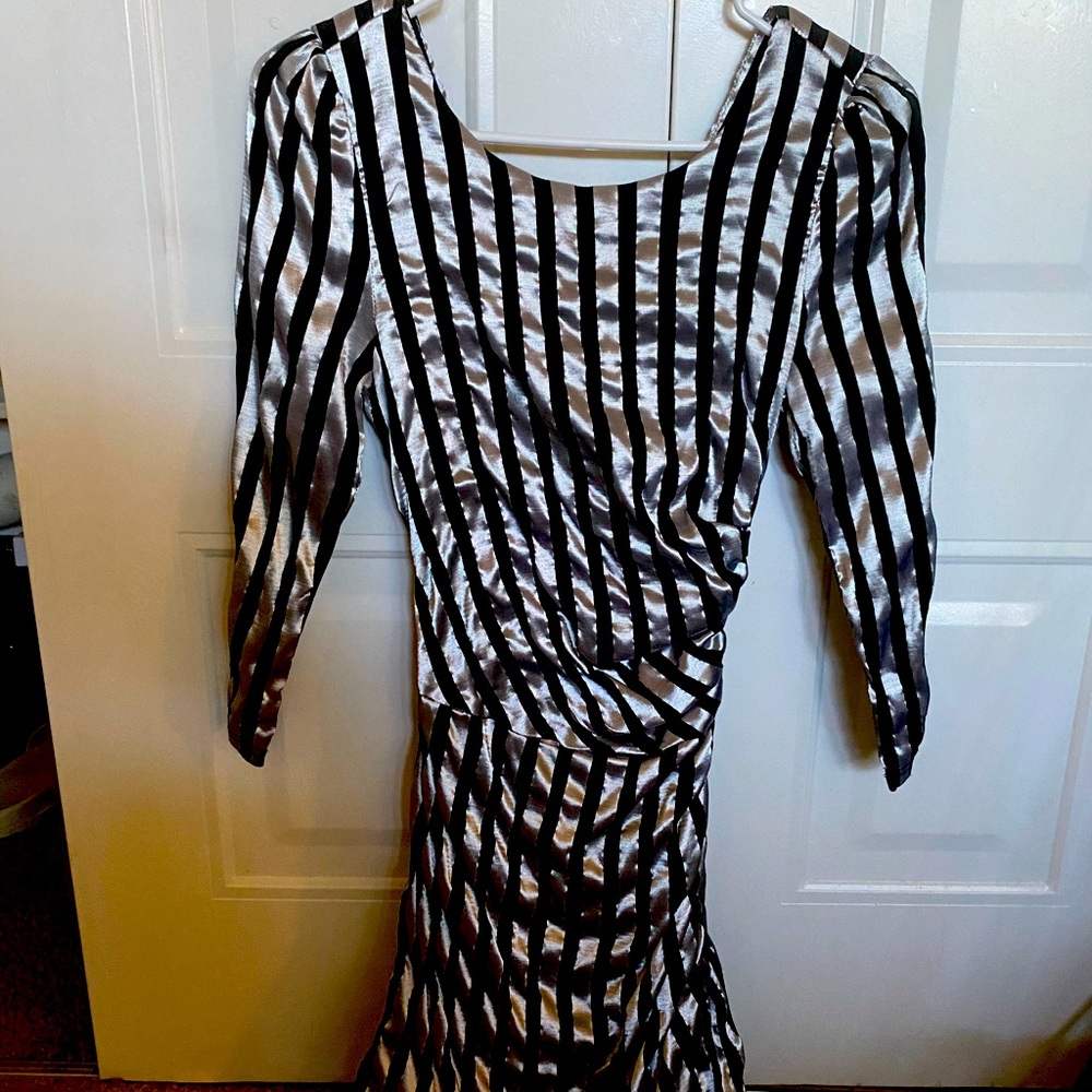 Black & silver night out dress